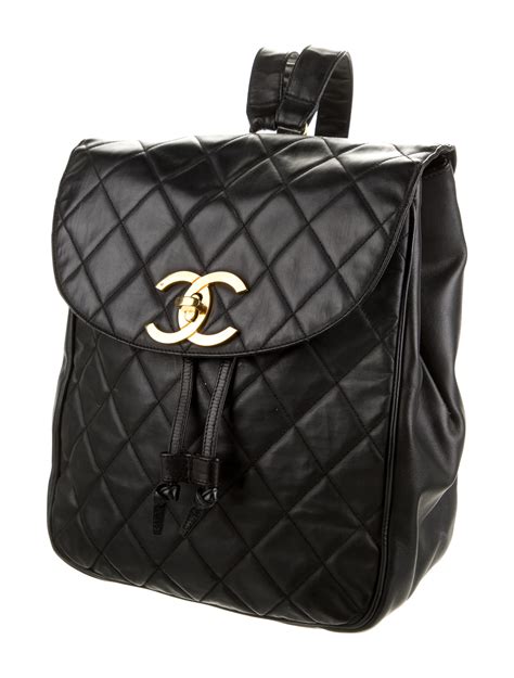 chanel vintage quilted cc backpack|authentic Chanel classic.